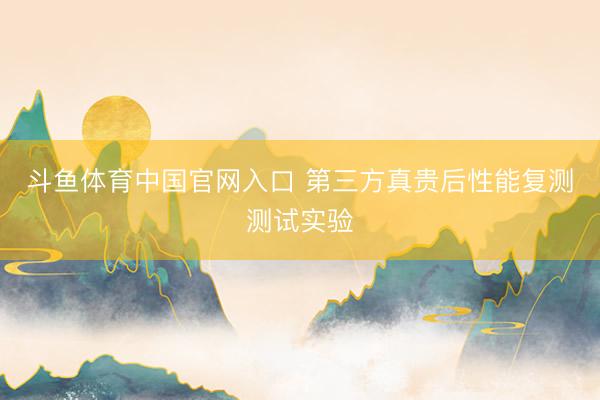 斗鱼体育中国官网入口 第三方真贵后性能复测测试实验