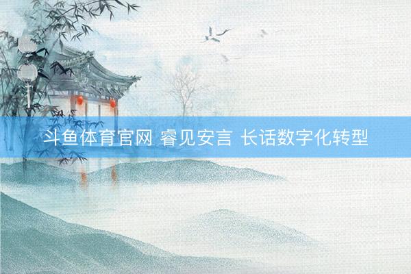 斗鱼体育官网 睿见安言 长话数字化转型