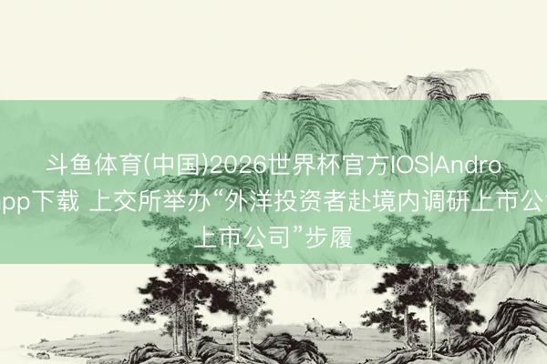 斗鱼体育(中国)2026世界杯官方IOS|Android手机app下载 上交所举办“外洋投资者赴境内调研上市公司”步履