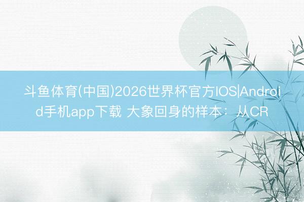 斗鱼体育(中国)2026世界杯官方IOS|Android手机app下载 大象回身的样本:从CR