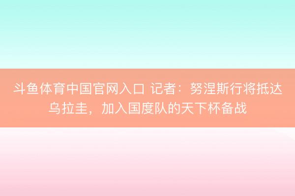 斗鱼体育中国官网入口 记者:努涅斯行将抵达乌拉圭,加入国度队的天下杯备战