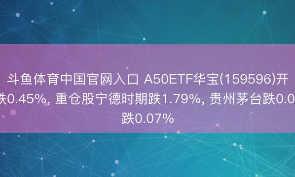 斗鱼体育中国官网入口 A50ETF华宝(159596)开盘跌0.45%, 重仓股宁德时期跌1.79%, 贵州茅台跌0.07%